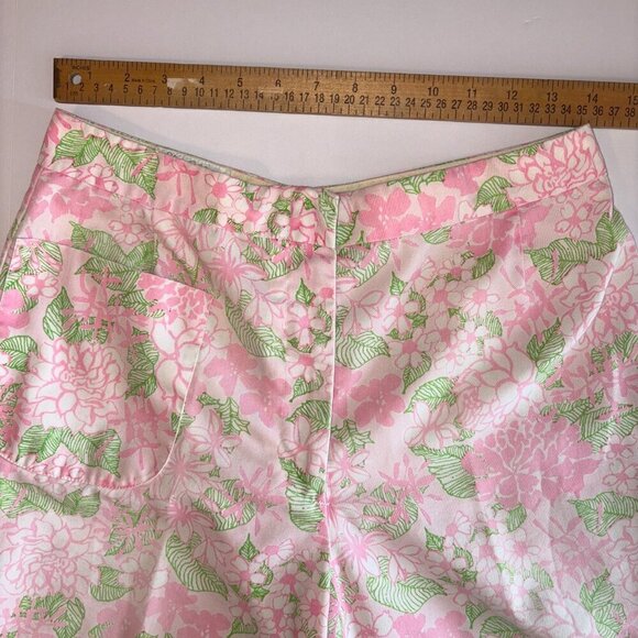 VINTAGE The Lilly Sportswear Division Lilly Pulitzer Trouser Pants Pink Green S - Picture 15 of 16